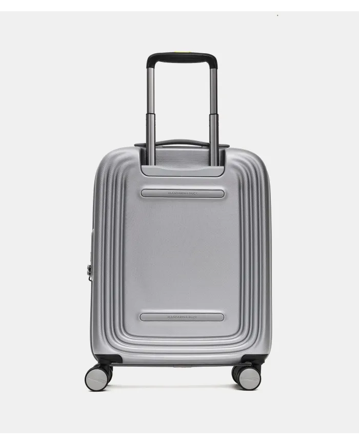 Mandarina Duck Logoduck+ Trolley Cabina Rigido - Bagaglio a Mano 4 Ruote Silver