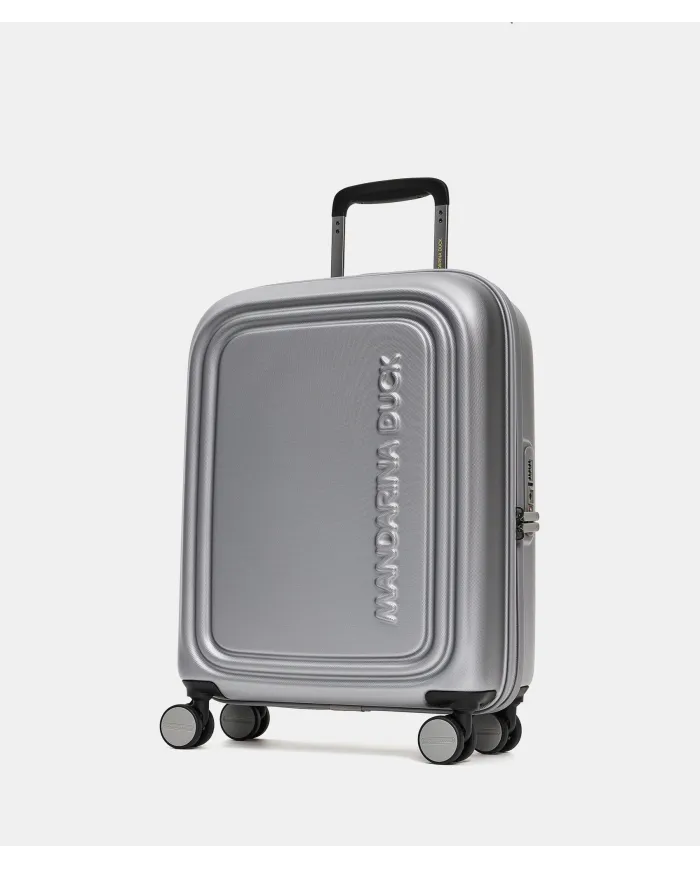 Mandarina Duck Logoduck+ Trolley Cabina Rigido - Bagaglio a Mano 4 Ruote Silver