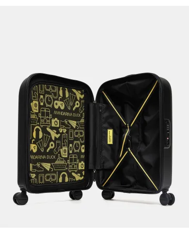 Mandarina Duck Logoduck+ Trolley Cabina Rigido - Bagaglio a Mano 4 Ruote Nero
