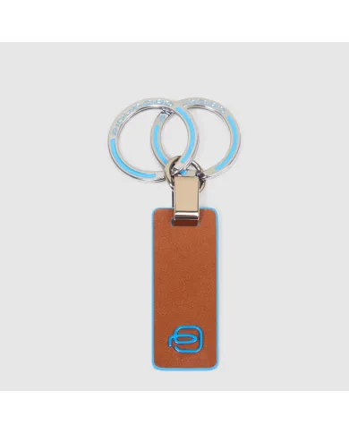 Piquadro Porta chiavi Blue square. Marrone