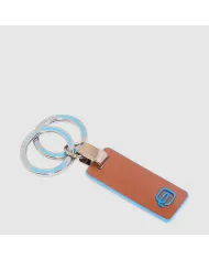 Piquadro Porta chiavi Blue square. Marrone