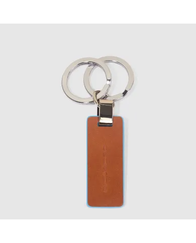 Piquadro Porta chiavi Blue square. Marrone