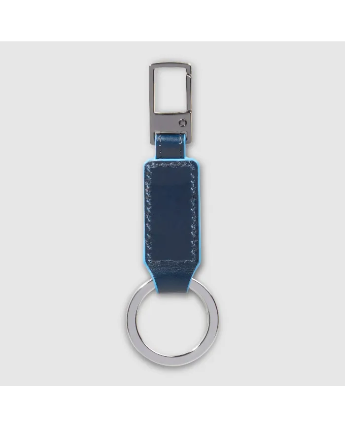 Piquadro Porta chiavi Blue square.