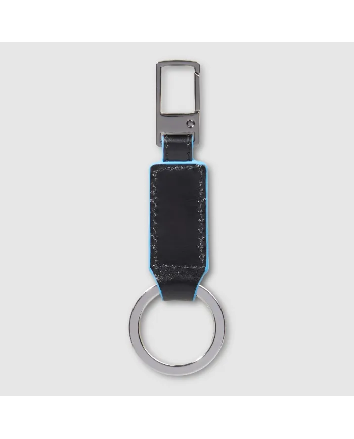 Piquadro Porta chiavi Blue square. Nero