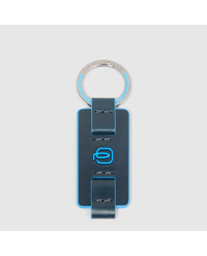Piquadro Porta chiavi Blue square.