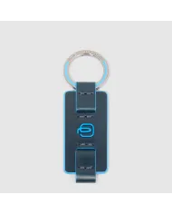 Piquadro Porta chiavi Blue square.