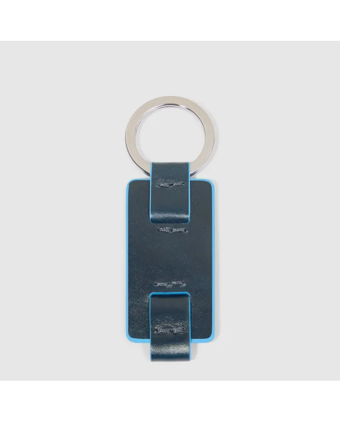 Piquadro Porta chiavi Blue square.