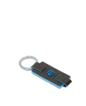 Piquadro Porta chiavi Blue square. Nero