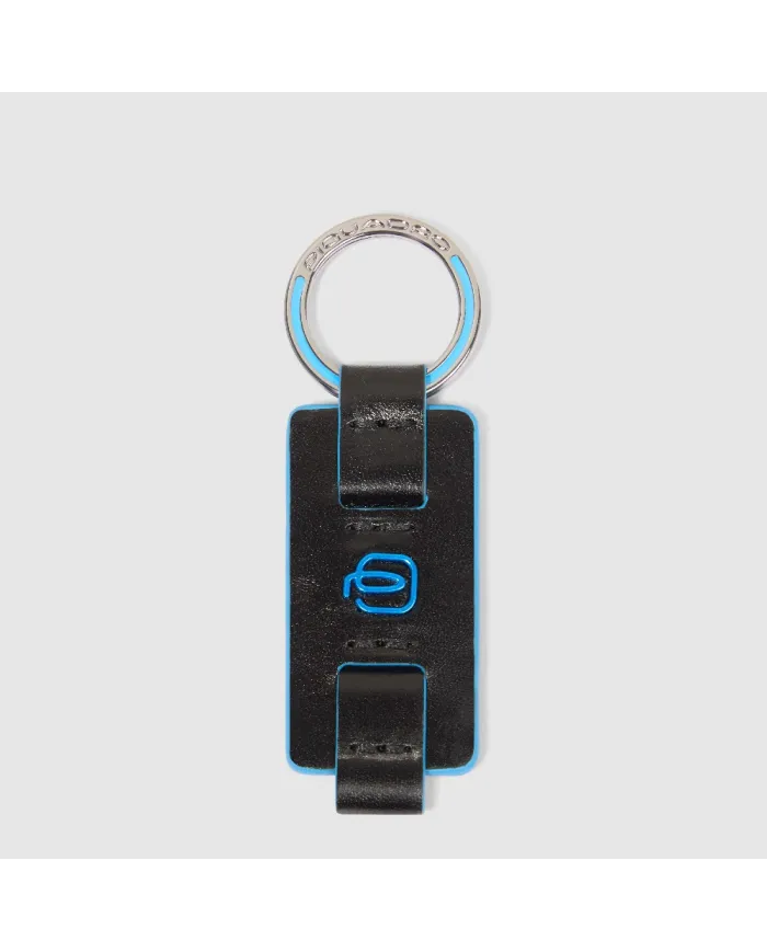 Piquadro Porta chiavi Blue square. Nero