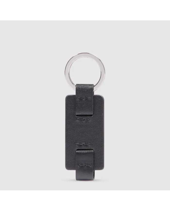 Piquadro Porta chiavi Black square. Nero
