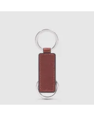 Piquadro Porta chiavi Black square. Cuoio