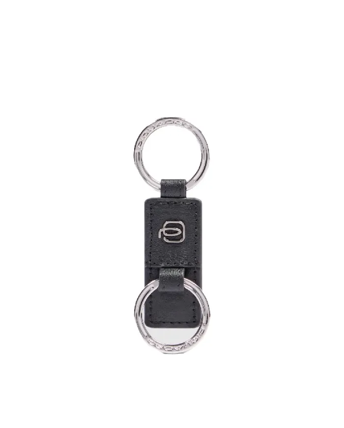 Piquadro Porta chiavi Black square. Nero