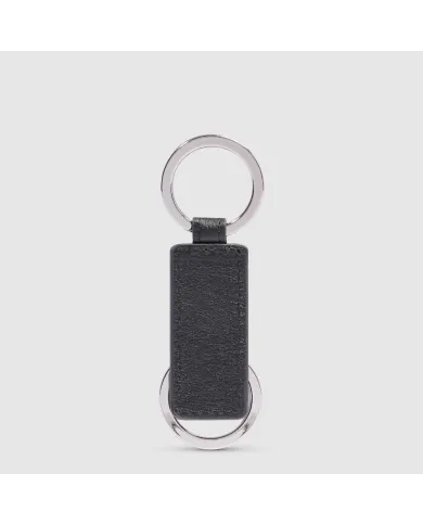 Piquadro Porta chiavi Black square. Nero