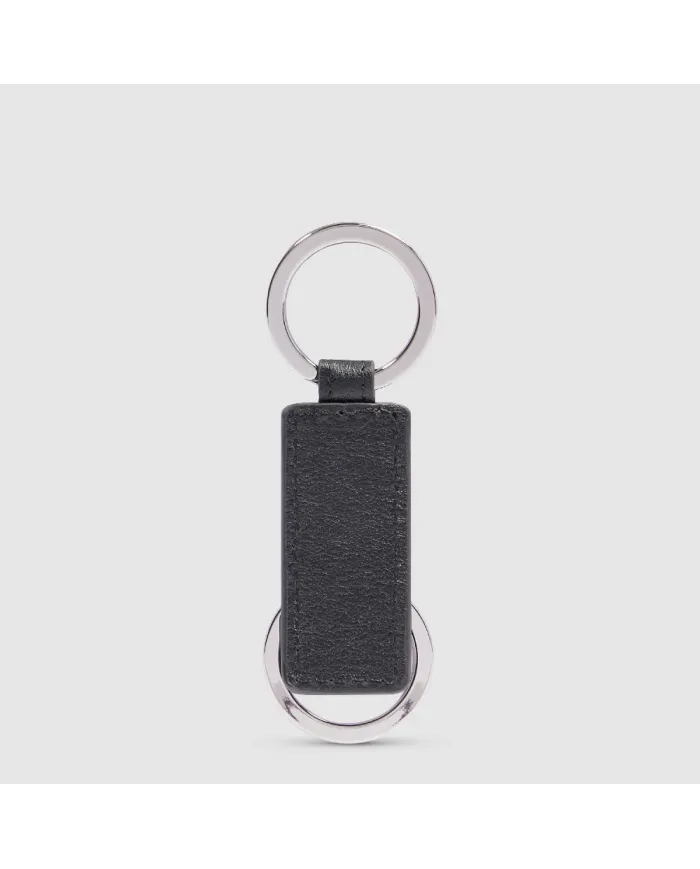 Piquadro Porta chiavi Black square. Nero