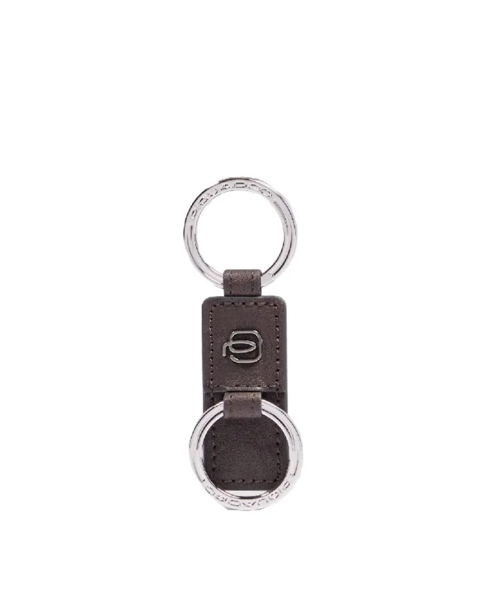 Piquadro Porta chiavi Black square. Testa moro