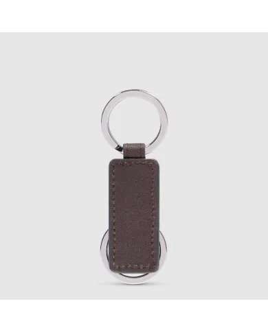 Piquadro Porta chiavi Black square. Testa moro