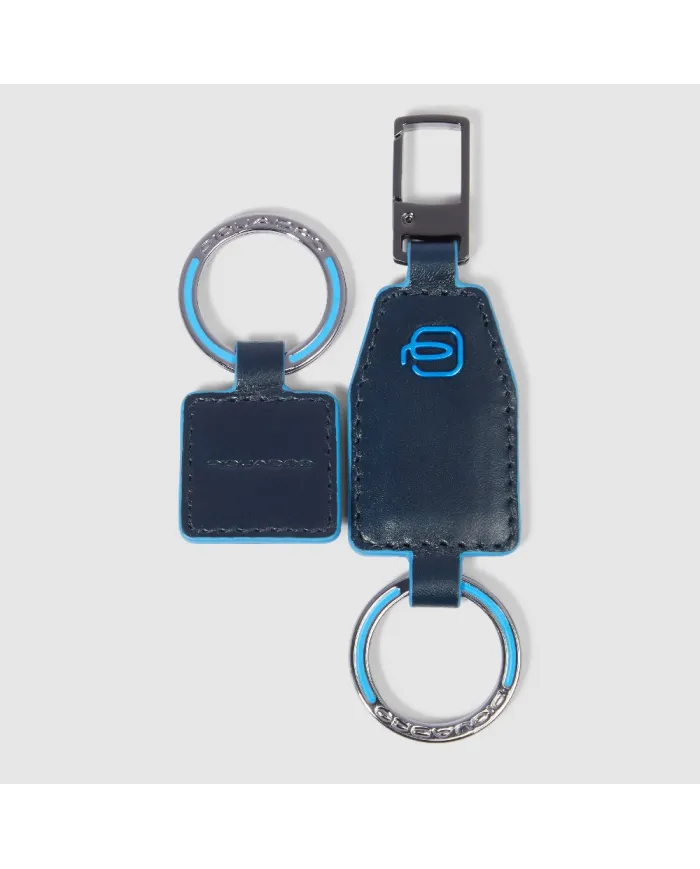 Piquadro Porta chiavi divisibile Blue square.