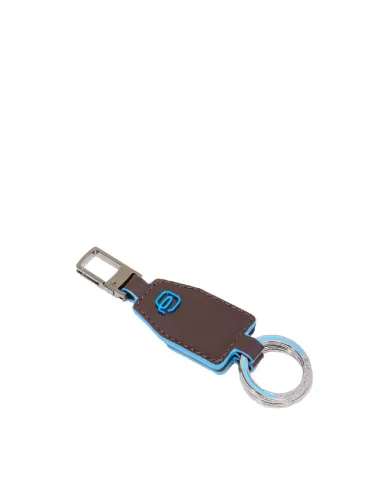 Piquadro Porta chiavi divisibile Blue square. Mogano