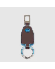 Piquadro Porta chiavi divisibile Blue square. Mogano