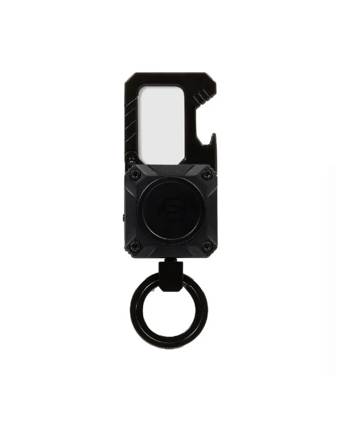 Piquadro Porta chiavi in metallo con tracker Nero