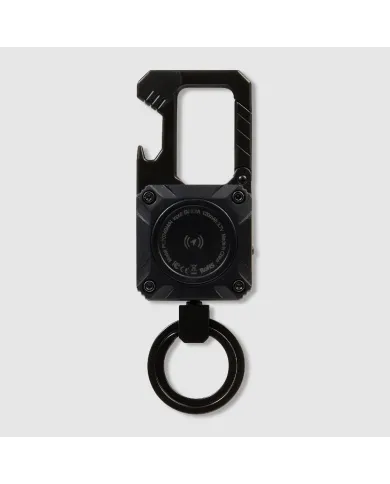 Piquadro Porta chiavi in metallo con tracker Nero
