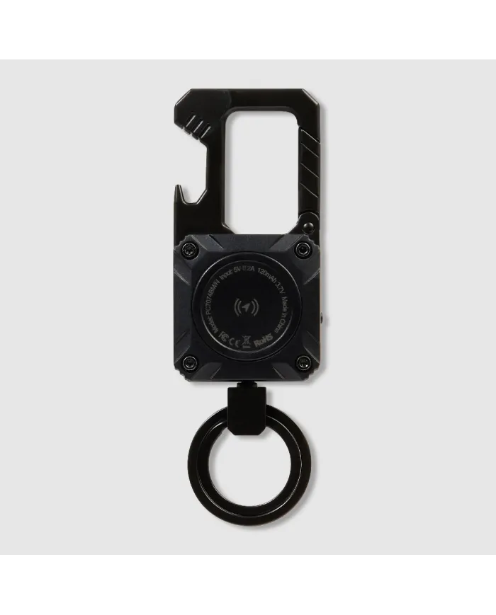 Piquadro Porta chiavi in metallo con tracker Nero