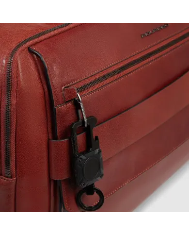 Piquadro Porta chiavi in metallo con tracker Nero