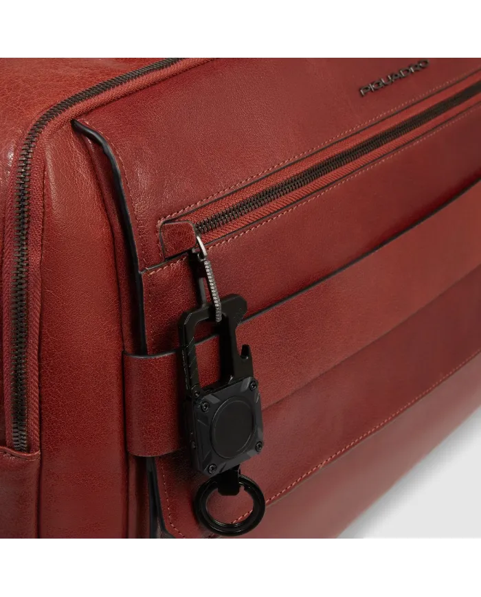 Piquadro Porta chiavi in metallo con tracker Nero