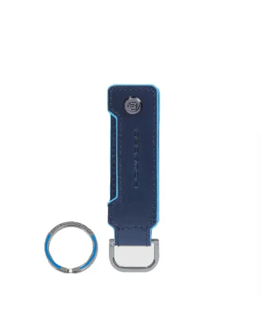 Piquadro Portachiavi pelle Blue Square