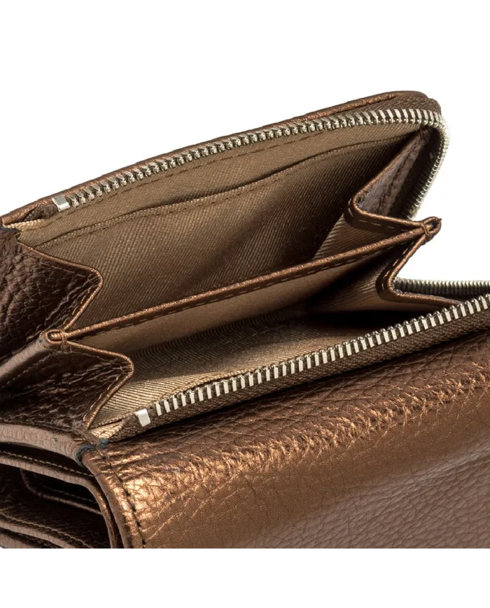 Gianni Chiarini Portafoglio piccolo donna in pelle Bronzo