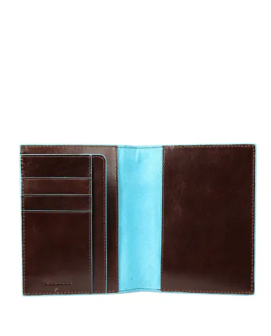Piquadro Porta passaporto in pelle Mogano