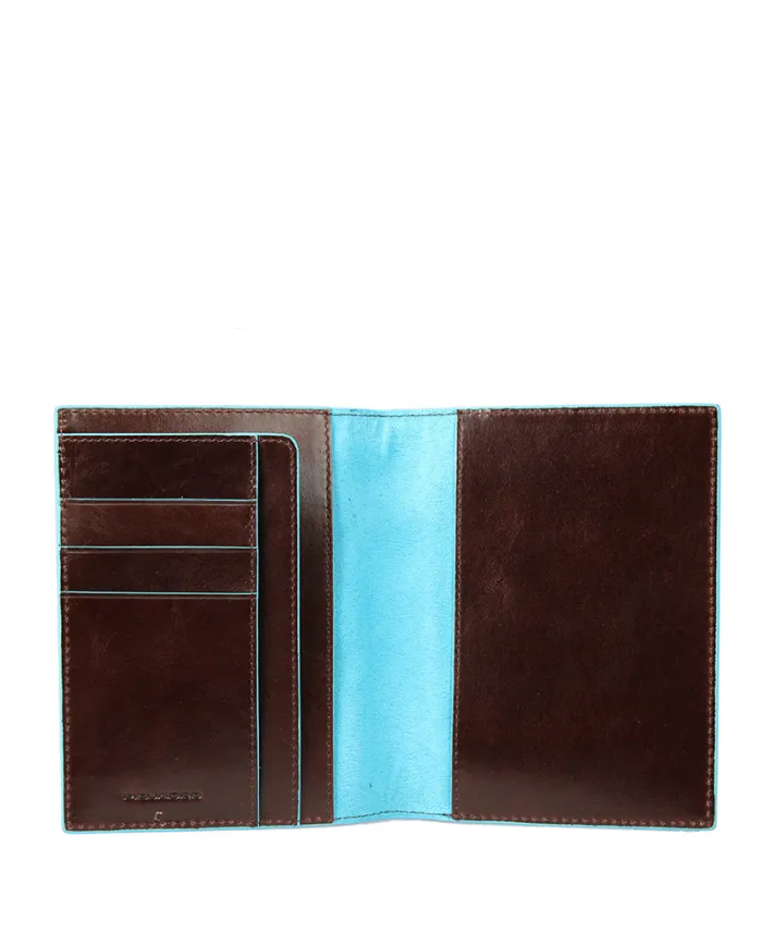Piquadro Porta passaporto in pelle Mogano
