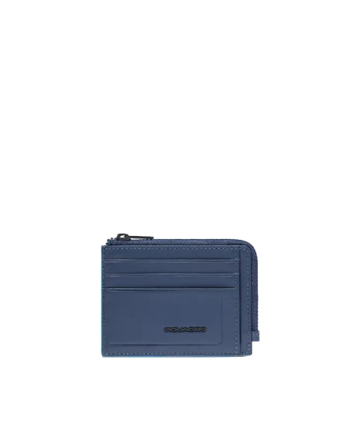 Piquadro Porta carte di credito piccolo Atlas Blu