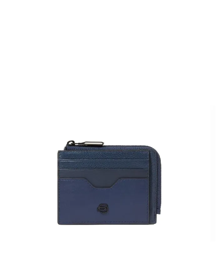 Piquadro Porta carte di credito piccolo Ael Blu
