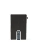 Piquadro Compact wallet con tasca monete Black square Nero