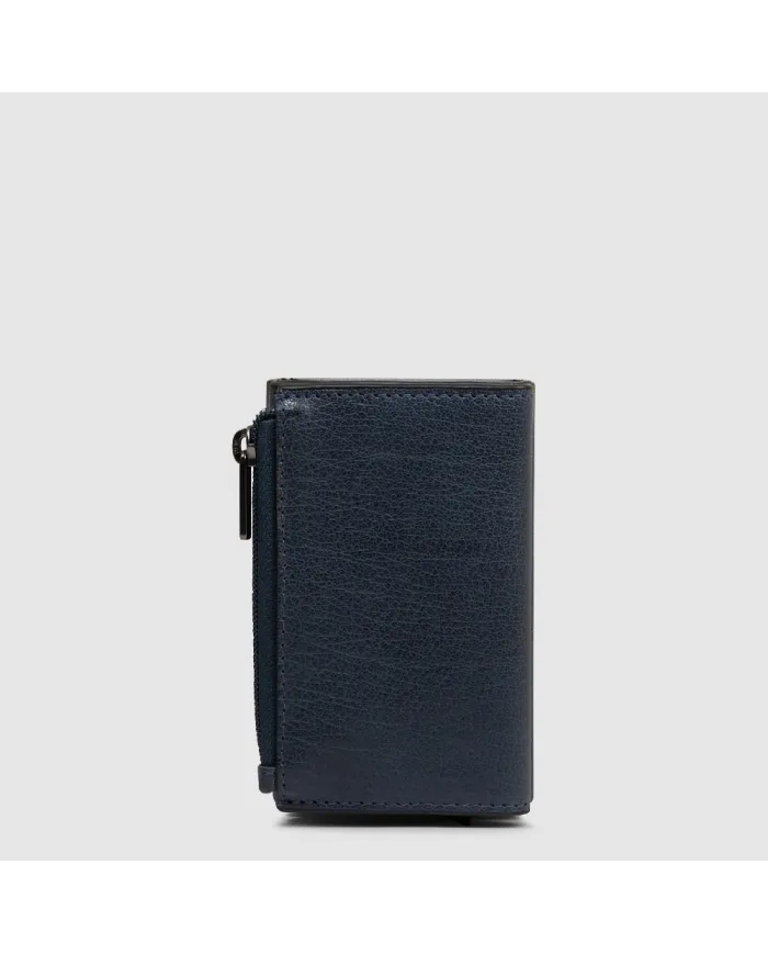 Piquadro Compact wallet con tasca monete Solm Blu