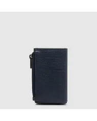 Piquadro Compact wallet con tasca monete Solm Blu