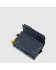 Piquadro Compact wallet con tasca monete Solm Blu