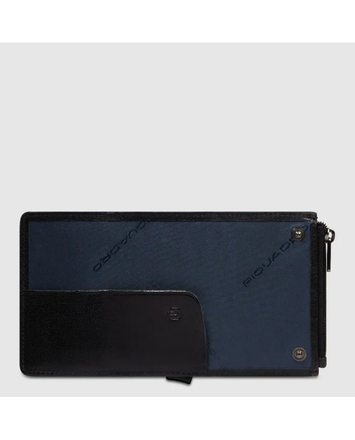 Piquadro Compact wallet con tasca monete Solm Nero