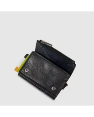 Piquadro Compact wallet con tasca monete Solm Nero