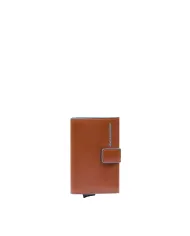 Piquadro Porta carte di credito con tasca banconote "Blue square" Marrone