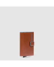 Piquadro Porta carte di credito con tasca banconote "Blue square" Marrone
