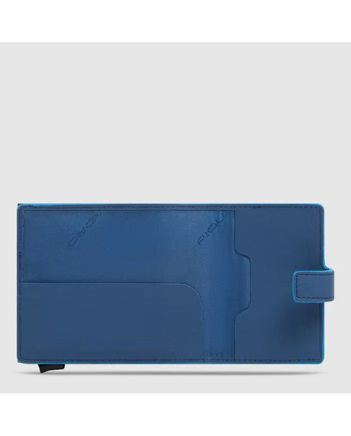 Piquadro Porta carte di credito con tasca banconote Atlas Avio