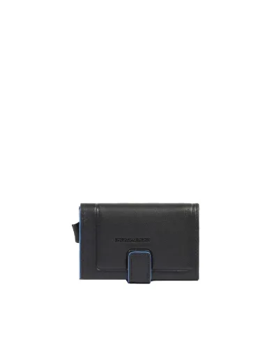 Piquadro Porta carte di credito con tasca banconote Atlas Nero