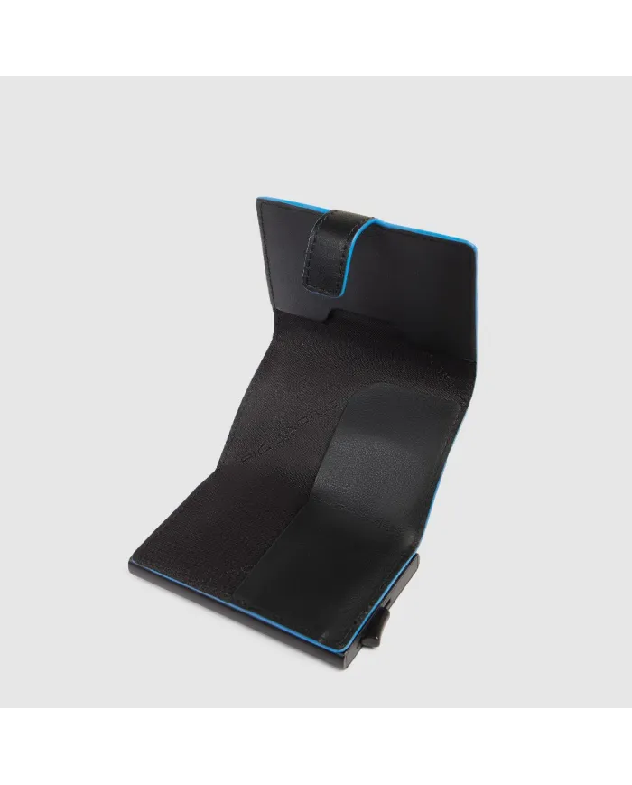 Piquadro Porta carte di credito con tasca banconote Atlas Nero