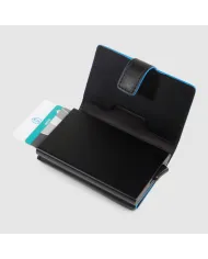 Piquadro Porta carte di credito con tasca banconote Atlas Nero