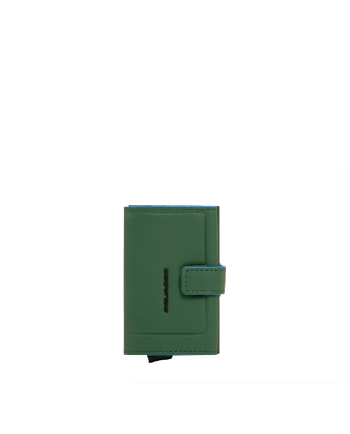 Piquadro Porta carte di credito con tasca banconote Atlas Verde