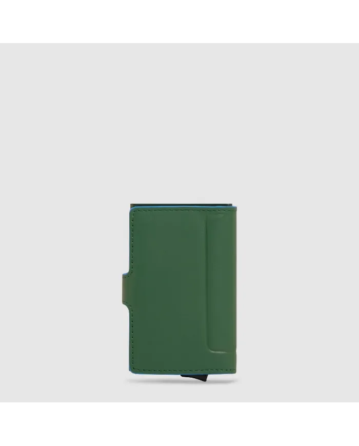 Piquadro Porta carte di credito con tasca banconote Atlas Verde
