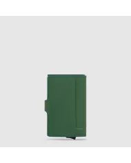 Piquadro Porta carte di credito con tasca banconote Atlas Verde