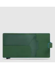 Piquadro Porta carte di credito con tasca banconote Atlas Verde